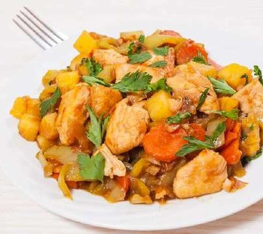 Жаркое по-домашнему с курицей